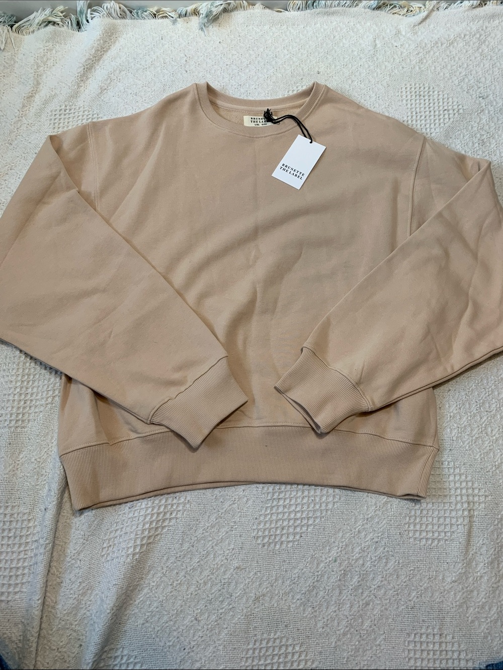 Brunette The Label women’s Crewneck Sweater - Sand